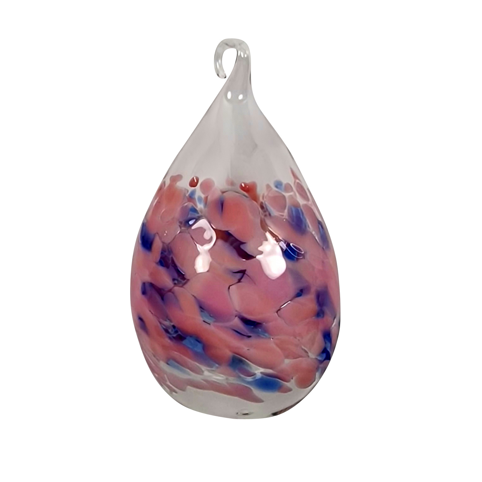 Lauschaer Glass Garden Ball Rose Ball Glass With Granules Aqua Blue