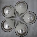 Kugeln silber mit Schneedachdekor, 5 Stück, d 6cm