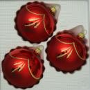 Kugeln rot glanz, matt 3 Stück d 8cm