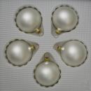 Kugeln uni weiß matt, 5 Stück, d 5cm