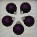 Kugeln uni lila matt, 5 Stück, d 5cm