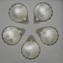 Kugeln uni Eislack weiß, 5 Stück, d 5cm