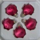 Kugeln uni Eislack beere, 5 Stück, d 5cm, 2. Wahl