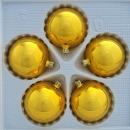 Kugeln uni gold glanz, 5 Stück, d 6cm