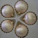 Kugeln uni Eislack champagner, 5 Stück,d 6cm