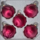Kugeln uni Eislack beere, 5 Stück, d 6cm, 2. Wahl