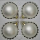 Kugeln uni weiß matt, 4 Stück, d 7cm