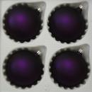 Kugeln uni lila matt, 4 Stück, d 7cm