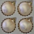 Kugeln uni Eislack champagner, 4 Stück,d 7cm
