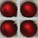 Kugeln uni dunkelrot matt, 4 Stück, d 10cm