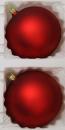 Kugeln uni rot matt, 2 Stück, d 12cm