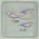 Vögel uni Federschwanz Eislack flieder,  Stück, L 11cm