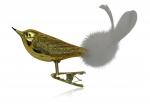 Vogel (Federschwanz) gold glanz, L 11cm